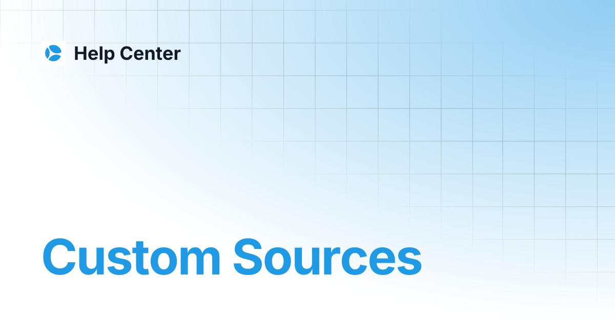 Custom Payment Sources | Help Center